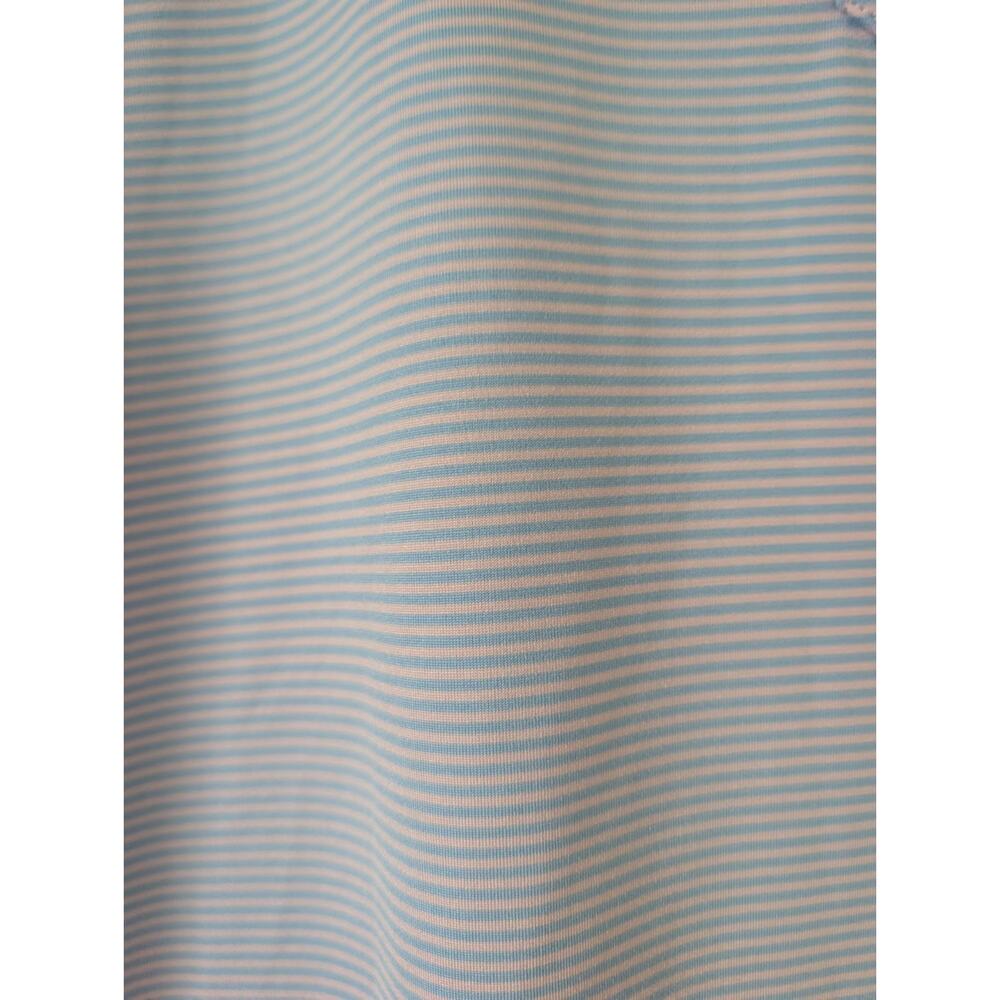 Stitch Golf Blue Pink Striped Polo Shirt Logo Button Short Sleeve Men's MED - Picture 3 of 8